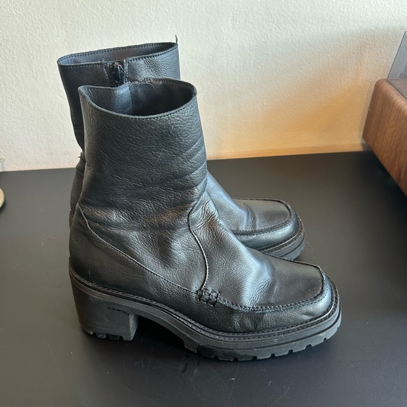 Free people 2nd skin leather penny platform boot black - Picture 3 of 10